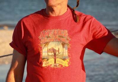 Man Male Aloha Waikiki Tee Beach ATB