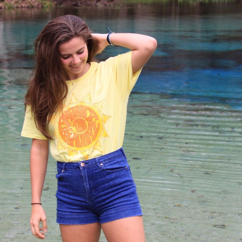 woman female awesome sun water river tee atb6254