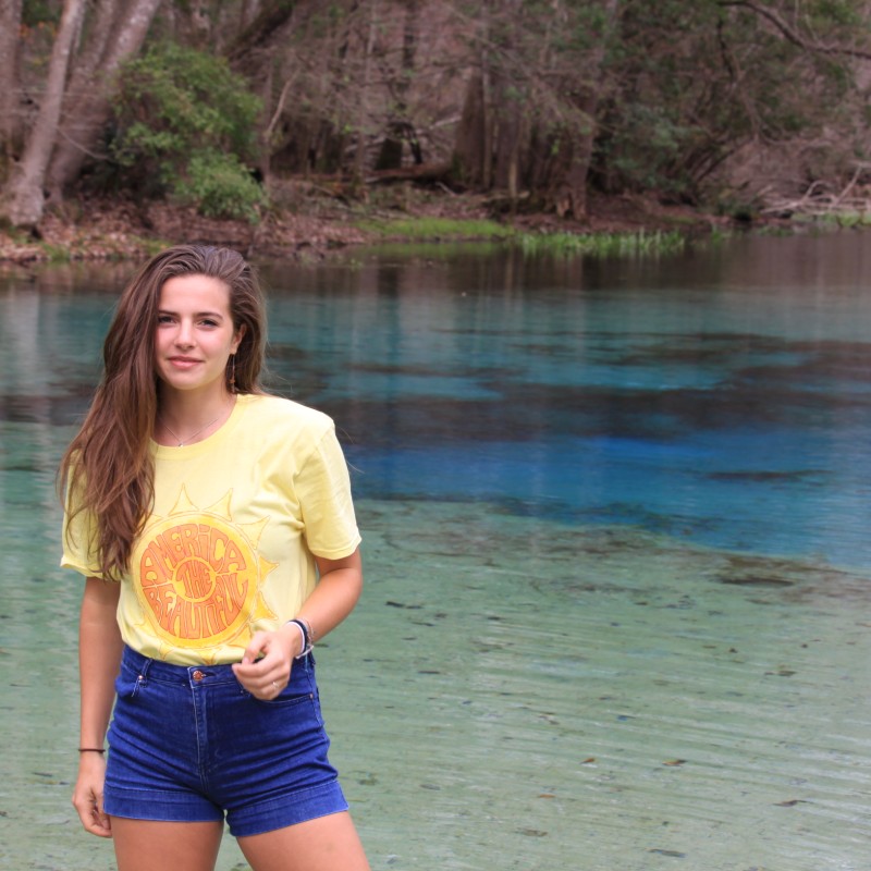 woman female awesome sun water river tee atb6282