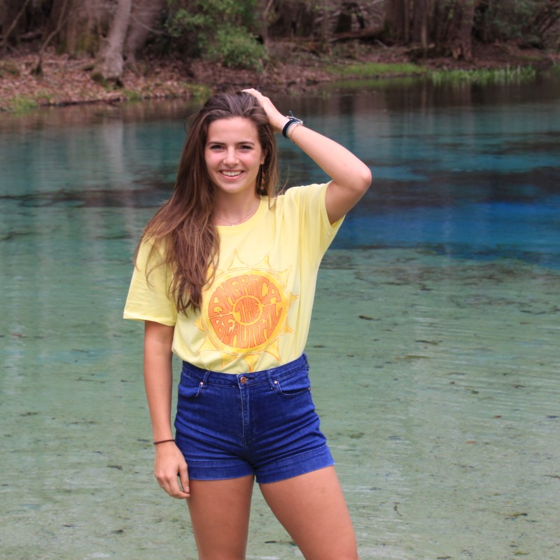 woman female awesome sun water river tee atb6285