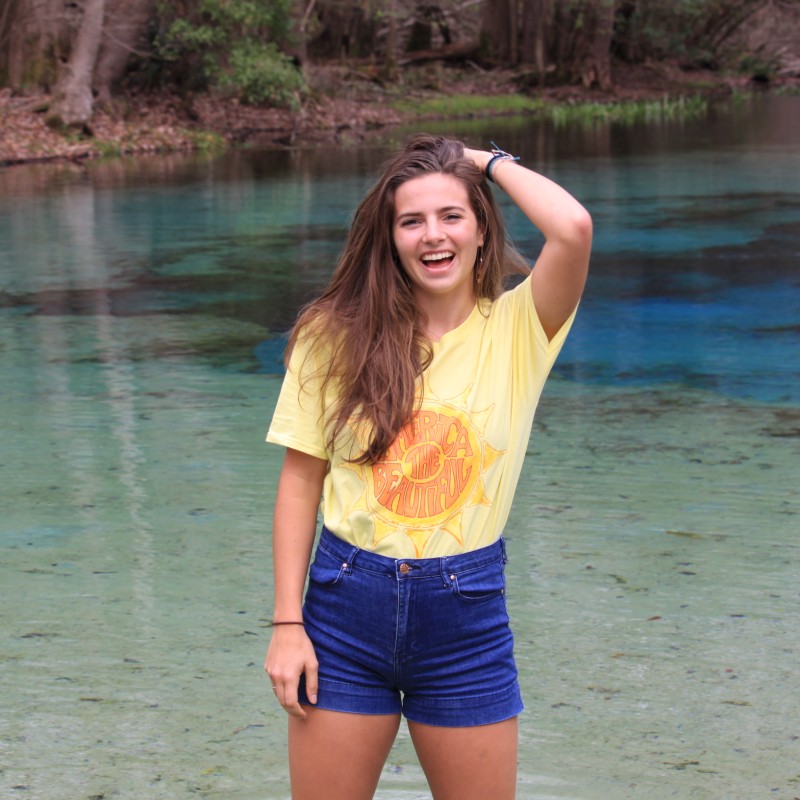 woman female awesome sun water river tee atb6288