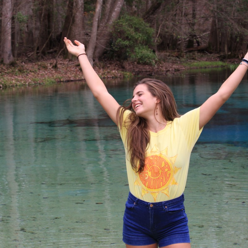 woman female awesome sun water river tee atb6296