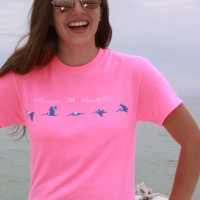 woman female pelicans beach tee atb0568