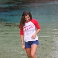 woman female raglan red atb6508