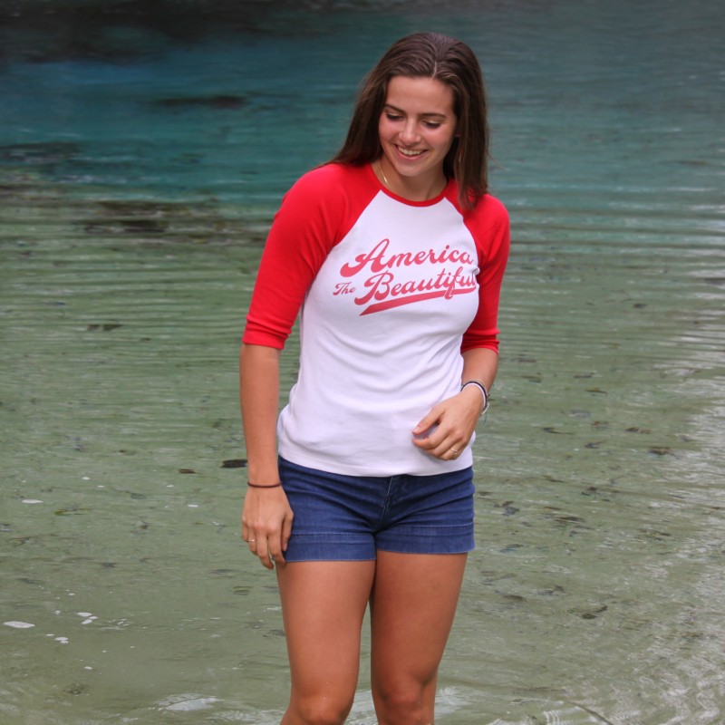 woman female raglan red atb6515