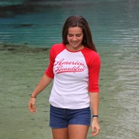 woman female raglan red atb6519