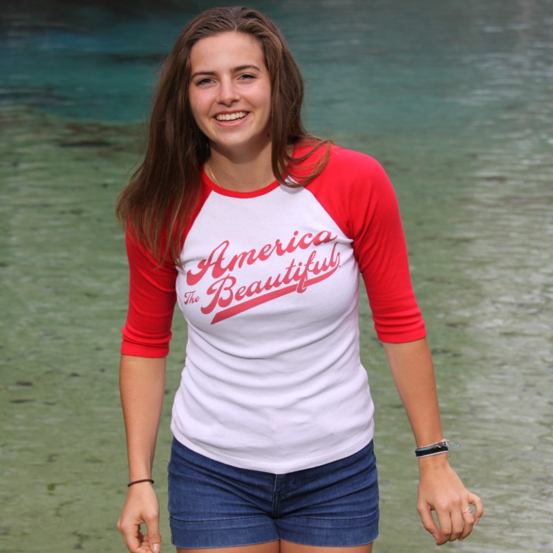 woman female raglan red atb6530