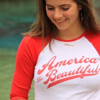 woman female raglan red atb6547