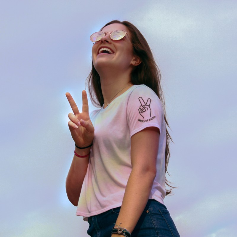 woman female tie dye peace sign atb0139a fave